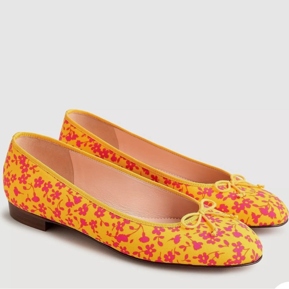 J. Crew Floral-Print Kiki Ballet Flats in Tossed Bouquet Size 7 Regular NIB NWT